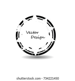 Grunge post Stamp, Circle. Can be used as banner, Insignia , Logo, Icon, Label or Badge  . vector distress textures.blank shapes.
