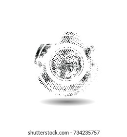 Grunge post Stamp, Circle. Can be used as banner, Insignia , Logo, Icon, Label or Badge  . vector distress textures.blank shapes.