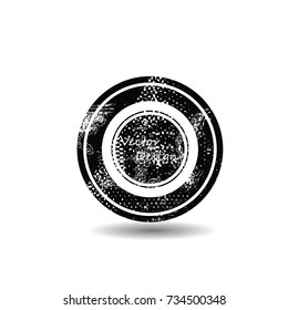 Grunge post Stamp, Circle. Can be used as banner, Insignia , Logo, Icon, Label or Badge  . vector distress textures.blank shapes.