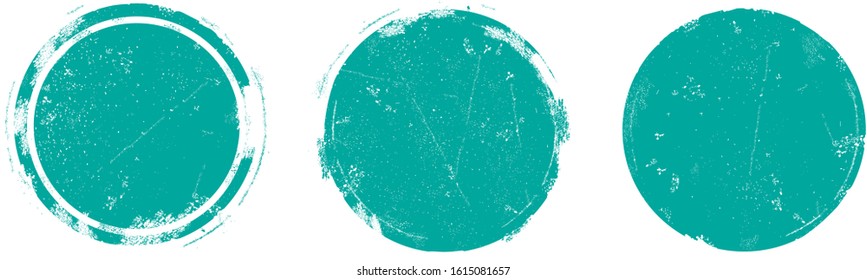 Grunge post stamp texture set isolated on white. Retro stamp texture circle for badge and label. Collection of circle stamp texture for seal, ink, round stamp, circle rubber and banner.Distress vector