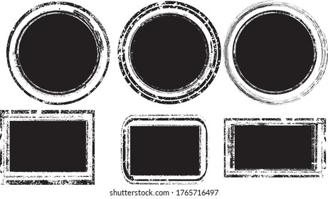 Grunge post Stamps . Circles. Large set of Banners, Insignias , Logos, Icons, Labels and Badges  . vector distress textures.blank shapes.