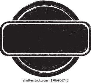Colección de sellos posteados Grunge, círculo. Cartel, insignia, logotipo. Etiqueta texturada . Insignia rodada. Textura de distrés vectorial. Forma en blanco.