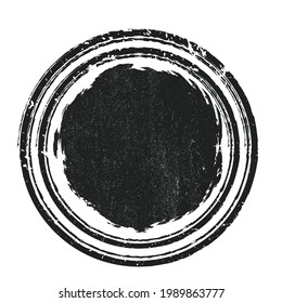 Colección de sellos posteados Grunge, círculo. Cartel, insignia, logotipo. Etiqueta texturada . Insignia rodada. Textura de distrés vectorial. Forma en blanco.