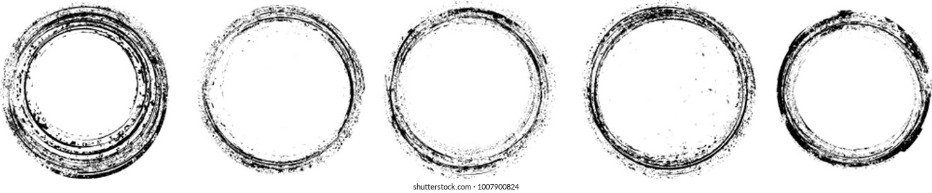 Grunge post Stamps Collection, Circles. Banners, Insignias , Logos, Icons, Labels and Badges Set . vector distress textures.blank shapes.