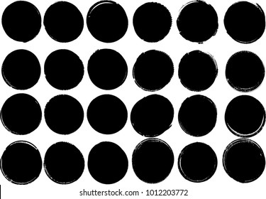 Grunge post Stamps Collection, Circles. Banners, Insignias , Logos, Icons, Labels and Badges Set . vector distress textures.blank shapes.