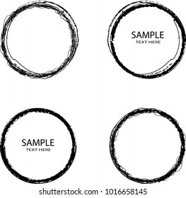Grunge post Stamps Collection, Circles. Banners, Insignias , Logos, Icons, Labels and Badges Set . vector distress textures.blank shapes. Round Border frames