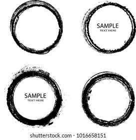 Grunge post Stamps Collection, Circles. Banners, Insignias , Logos, Icons, Labels and Badges Set . vector distress textures.blank shapes. Round Border frames