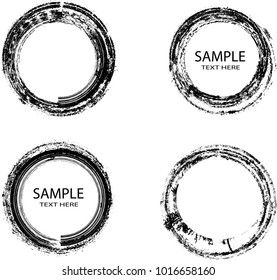 Grunge post Stamps Collection, Circles. Banners, Insignias , Logos, Icons, Labels and Badges Set . vector distress textures.blank shapes. Round Border frames