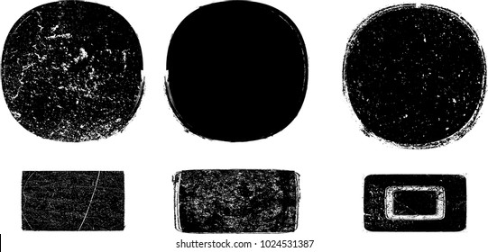 Grunge post Stamps Collection, Circles. Banners, Insignias , Logos, Icons, Labels and Badges Set . vector distress textures.blank shapes.