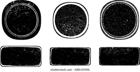 Grunge post Stamps Collection, Circles. Banners, Insignias , Logos, Icons, Labels and Badges Set . vector distress textures.blank shapes.