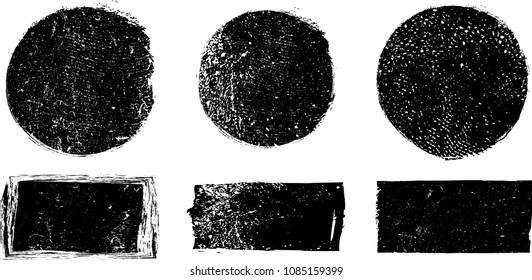 Grunge post Stamps Collection, Circles. Banners, Insignias , Logos, Icons, Labels and Badges Set . vector distress textures.blank shapes.