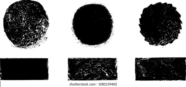 Grunge post Stamps Collection, Circles. Banners, Insignias , Logos, Icons, Labels and Badges Set . vector distress textures.blank shapes.