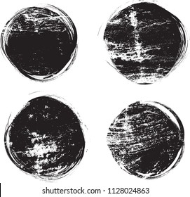 Grunge post Stamps Collection, Circles. Banners, Insignias , Logos, Icons, Labels and Badges Set . vector distress textures.blank shapes.