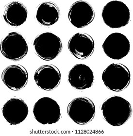 Grunge post Stamps Collection, Circles. Banners, Insignias , Logos, Icons, Labels and Badges Set . vector distress textures.blank shapes.