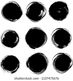 Grunge post Stamps Collection, Circles. Banners, Insignias , Logos, Icons, Labels and Badges Set . vector distress textures.blank shapes.