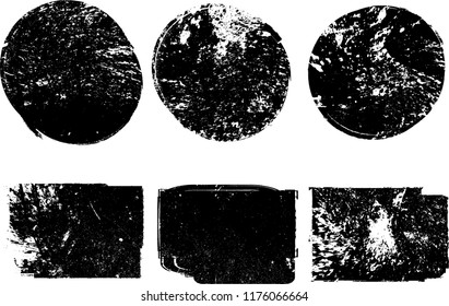 Grunge post Stamps Collection, Circles. Banners, Insignias , Logos, Icons, Labels and Badges Set . vector distress textures.blank shapes.
