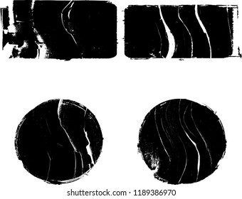 Grunge post Stamps Collection, Circles. Banners, Insignias , Logos, Icons, Labels and Badges Set . vector distress textures.blank shapes.
