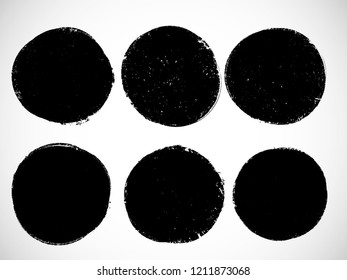 Grunge post Stamps Collection, Circles. Banners, Insignias , Logos, Icons, Labels and Badges Set . vector distress textures.blank shapes.