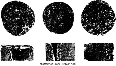 Grunge post Stamps Collection, Circles. Banners, Insignias , Logos, Icons, Labels and Badges Set . vector distress textures.blank shapes.