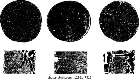 Grunge post Stamps Collection, Circles. Banners, Insignias , Logos, Icons, Labels and Badges Set . vector distress textures.blank shapes.