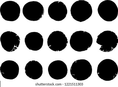 Grunge post Stamps Collection, Circles. Banners, Insignias , Logos, Icons, Labels and Badges Set . vector distress textures.blank shapes.