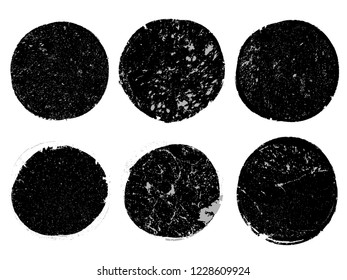 Grunge post Stamps Collection, Circles. Banners, Insignias , Logos, Icons, Labels and Badges Set . vector distress textures.blank shapes.