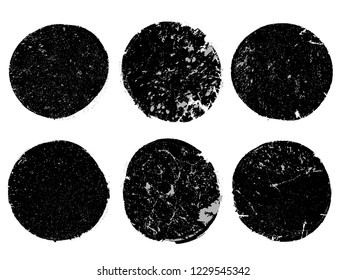 Grunge post Stamps Collection, Circles. Banners, Insignias , Logos, Icons, Labels and Badges Set . vector distress textures.blank shapes.