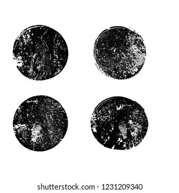 Grunge post Stamps Collection, Circles. Banners, Insignias , Logos, Icons, Labels and Badges Set . vector distress textures.blank shapes.