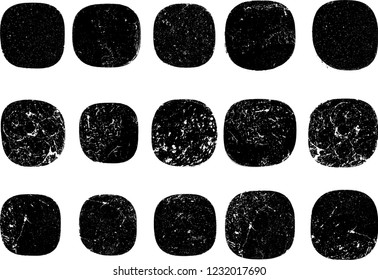 Grunge post Stamps Collection, Circles. Banners, Insignias , Logos, Icons, Labels and Badges Set . vector distress textures.blank rounded shapes.