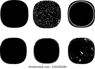 Grunge post Stamps Collection, Circles. Banners, Insignias , Logos, Icons, Labels and Badges Set . vector distress textures.blank shapes.

