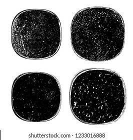 Grunge post Stamps Collection, Circles. Banners, Insignias , Logos, Icons, Labels and Badges Set . vector distress textures.blank shapes.
