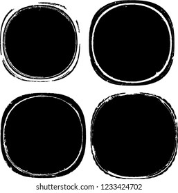 Grunge post Stamps Collection, Circles. Banners, Insignias , Logos, Icons, Labels and Badges Set . vector distress textures.blank shapes.