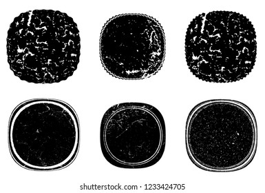 Grunge post Stamps Collection, Circles. Banners, Insignias , Logos, Icons, Labels and Badges Set . vector distress textures.blank shapes.