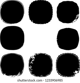 Grunge post Stamps Collection, Circles. Banners, Insignias , Logos, Icons, Labels and Badges Set . vector distress textures.blank rounded shapes.