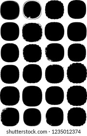 Grunge post Stamps Collection, Circles. Banners, Insignias , Logos, Icons, Labels and Badges Set . vector distress textures.blank shapes.
