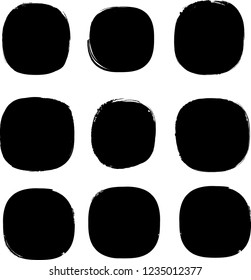 Grunge post Stamps Collection, Circles. Banners, Insignias , Logos, Icons, Labels and Badges Set . vector distress textures.blank shapes.