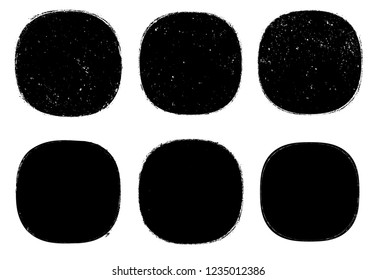 Grunge post Stamps Collection, Circles. Banners, Insignias , Logos, Icons, Labels and Badges Set . vector distress textures.blank shapes.