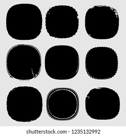 Grunge post Stamps Collection, Circles. Banners, Insignias , Logos, Icons, Labels and Badges Set . vector distress textures.blank shapes.