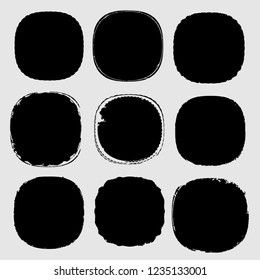 Grunge post Stamps Collection, Circles. Banners, Insignias , Logos, Icons, Labels and Badges Set . vector distress textures.blank shapes.
