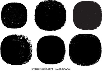Grunge post Stamps Collection, Circles. Banners, Insignias , Logos, Icons, Labels and Badges Set . vector distress textures.blank shapes.