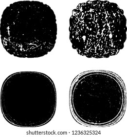 Grunge post Stamps Collection, Circles. Banners, Insignias , Logos, Icons, Labels and Badges Set . vector distress textures.blank shapes.