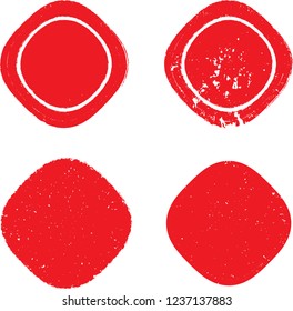 Grunge post Stamps Collection, Circles. Banners, Insignias , Logos, Icons, Labels and Badges Set . vector distress textures.blank shapes.