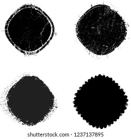 Grunge post Stamps Collection, Circles. Banners, Insignias , Logos, Icons, Labels and Badges Set . vector distress textures.blank shapes.
