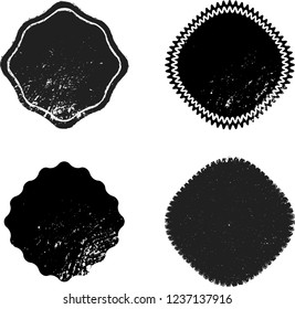 Grunge post Stamps Collection, Circles. Banners, Insignias , Logos, Icons, Labels and Badges Set . vector distress textures.blank shapes.