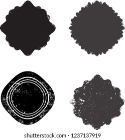 Grunge post Stamps Collection, Circles. Banners, Insignias , Logos, Icons, Labels and Badges Set . vector distress textures.blank shapes.
