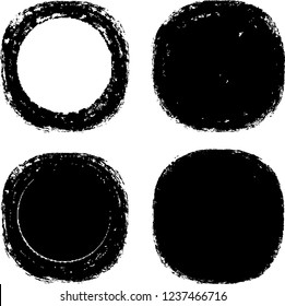 Grunge post Stamps Collection, Circles. Banners, Insignias , Logos, Icons, Labels and Badges Set . vector distress textures.blank shapes.