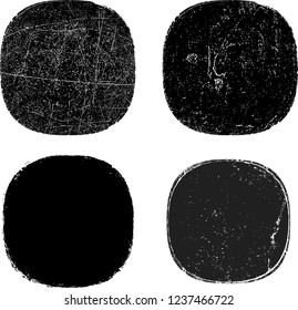 Grunge post Stamps Collection, Circles. Banners, Insignias , Logos, Icons, Labels and Badges Set . vector distress textures.blank shapes.