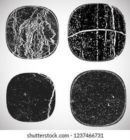 Grunge post Stamps Collection, Circles. Banners, Insignias , Logos, Icons, Labels and Badges Set . vector distress textures.blank shapes.