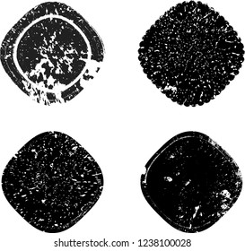 Grunge post Stamps Collection, Circles. Banners, Insignias , Logos, Icons, Labels and Badges Set . vector distress textures.blank shapes.