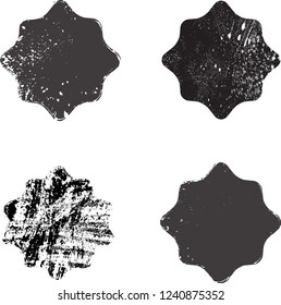 Grunge post Stamps Collection, Circles. Banners, Insignias , Logos, Icons, Labels and Badges Set . vector distress textures.blank shapes.